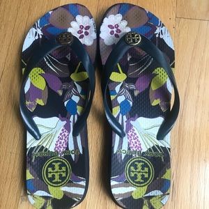 Tory Burch flip flops.